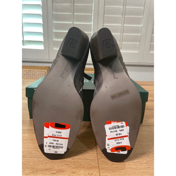 Paul Green Malibu Sliced Double Zip Bootie Nubuck Antique Metallic Size 10.5 NIB - Picture 9 of 12